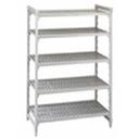 Cambro Camshelving Premium Speckled Gray 5 Vented Shelf Stationary Starter Unit, 24 x 24 x 84 inch