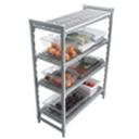 Cambro Camshelving Premium Speckled Gray 4 Vented Shelf Stationary Starter Unit, 24 x 30 x 72 inch
