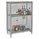Cambro Camshelving Premium Speckled Gray Full Wrap Stationary Security Cage Unit, 26.75 x 50.25 x 64.5 inch