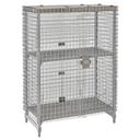 Cambro Camshelving Premium Speckled Gray Full Wrap Stationary Security Cage Unit, 26.75 x 50.25 x 64.5 inch