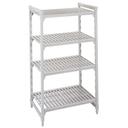 Cambro Camshelving Premium Speckled Gray 4 Vented Shelf Stationary Starter Unit, 24 x 54 x 72 inch