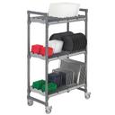 Cambro Camshelving Elements Brushed Graphite Mobile Vertical Drying Rack Cart, 24 x 60 x 78 inch