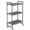 Cambro Camshelving Elements Brushed Graphite Mobile Vertical Drying Rack Cart, 24 x 60 x 78 inch
