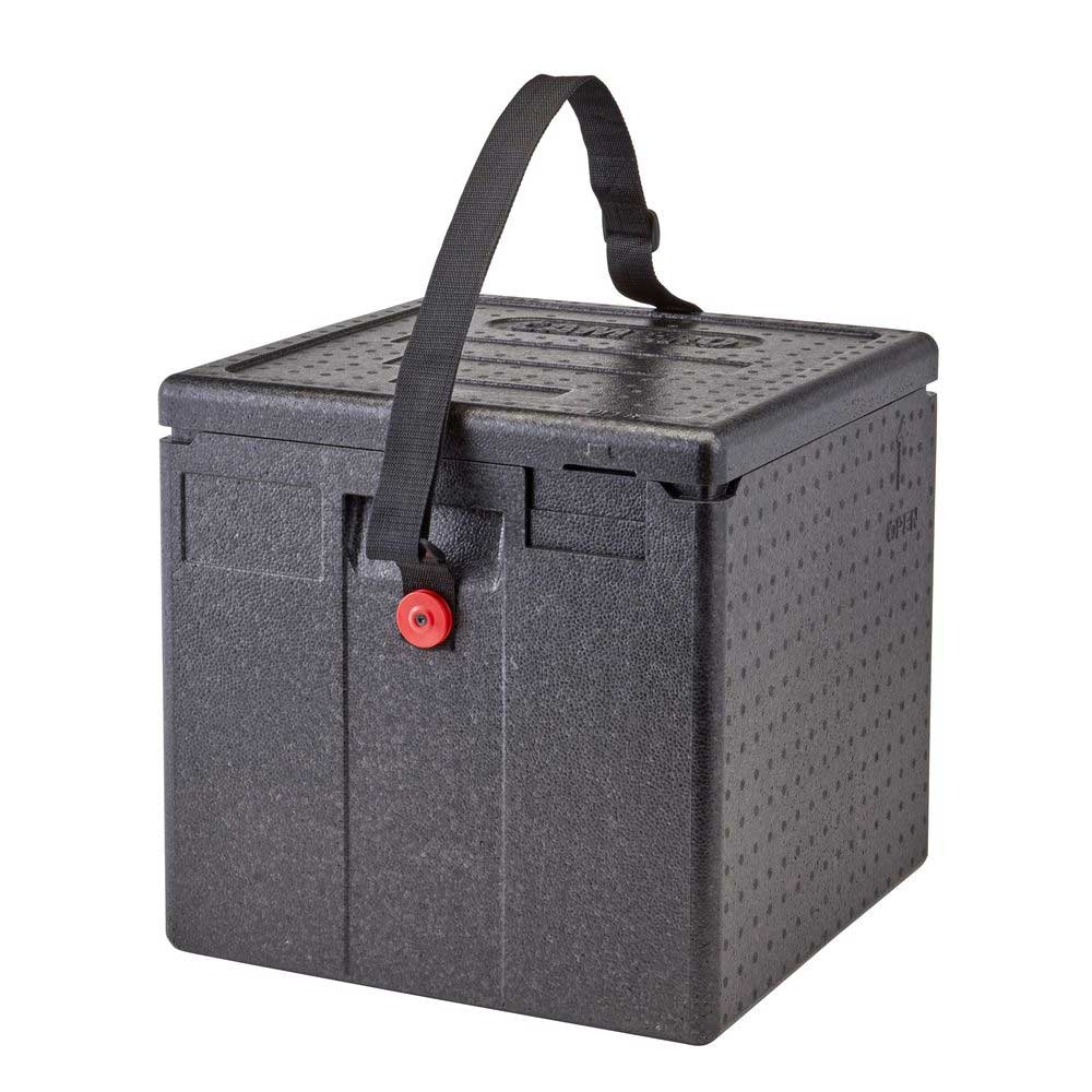 Cambro Cam GoBox Black Insulated Top Loading Milk Crate Box Carrier, 13 x 13 x 11 inch Capacity