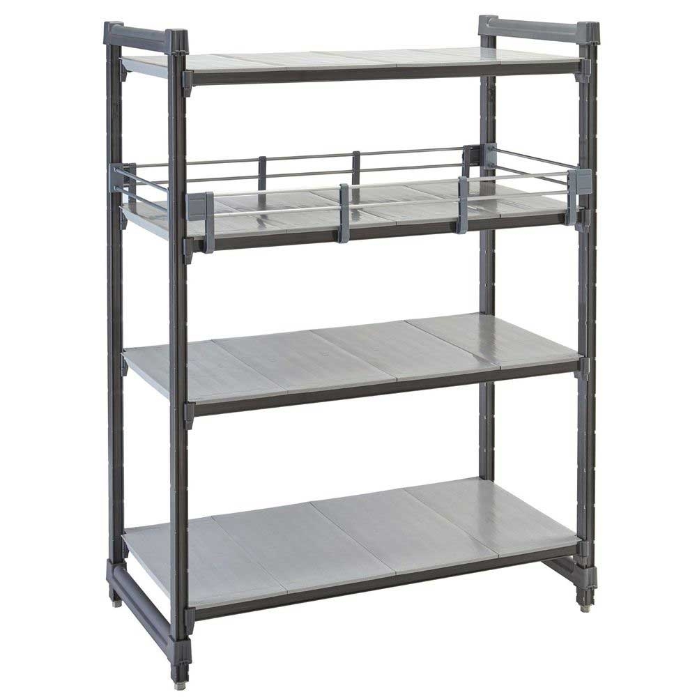 Cambro Camshelving Elements Soft Gray Full Shelf Rail Kit, 14 x 24 inch