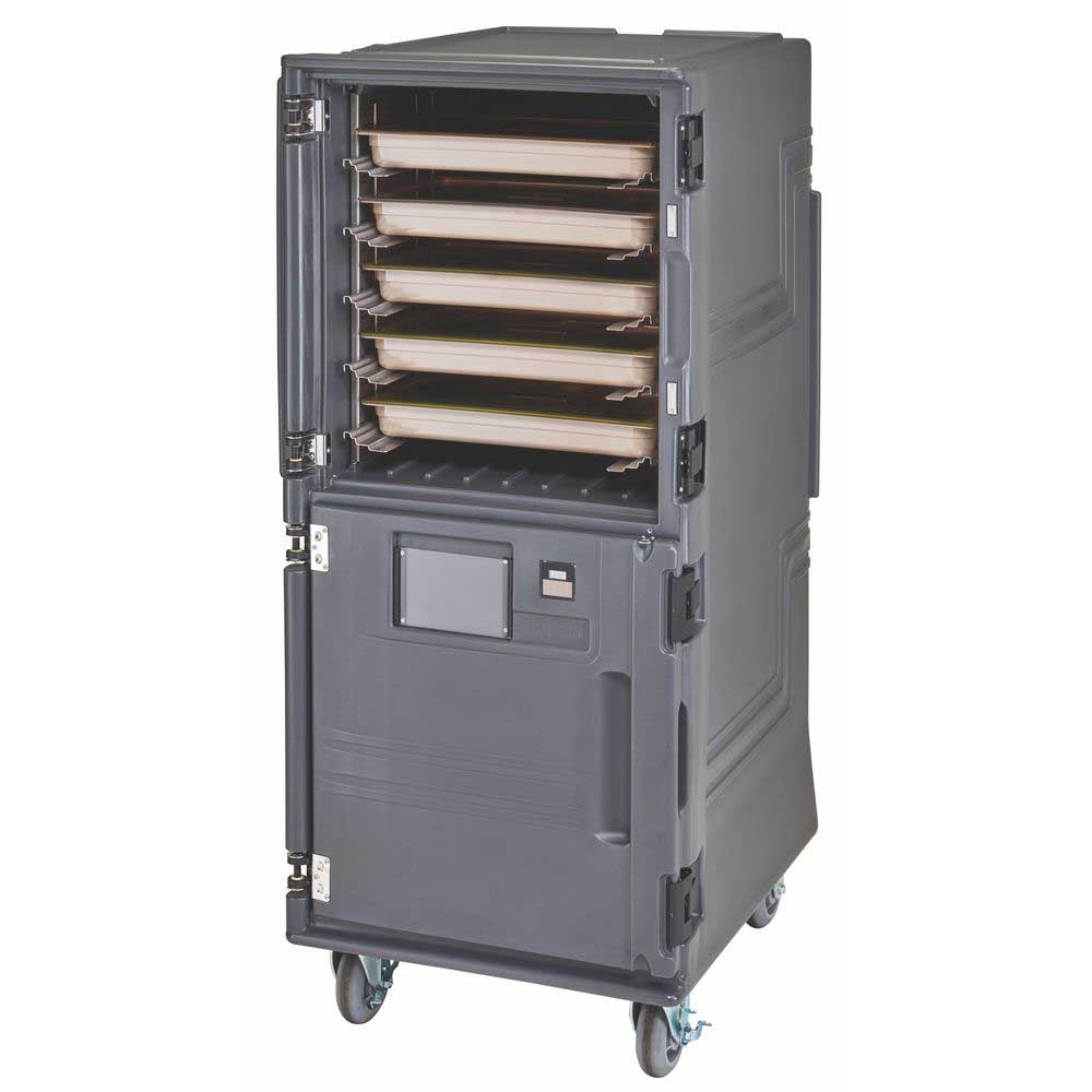 Cambro Pro Cart Ultra Charcoal Gray Tall 110 Volt Electric Hot Food Holding and Transport Cabinet, 28 x 35 3⁄4 x 66 inch