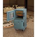Cambro H Series 220 Volt Electric Insulated Slate Blue 2 Compartment Hot Holding Ultra Camcart with Both Doors Heated, 28 3/4 x 33 3/8 x 54 1/8 inch