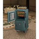 Cambro H Series 110 Volt Electric Insulated Granite Green 2 Compartment Hot Holding Ultra Camcart with Security Package and Heated Doors, 28 3/4 x 33 3/8 x 54 1/2 inch