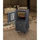 Cambro H Series 220 Volt Electric Insulated Black 2 Compartment Hot Holding Ultra Camcart with Heated Top Door Only 28 3/4 x 33 3/8 x 54 1/8 inch