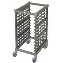 Cambro Camshelving Half Size Brushed Graphite Ultimate Sheet Pan Rack with 3 inch Rail Spacing and Plastic Caster, 33.37 x 25.44 x 48 inch