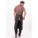 Chef Works Brown Black Boulder Chefs Bib Apron, 40 inch Long x 39 inch Wide