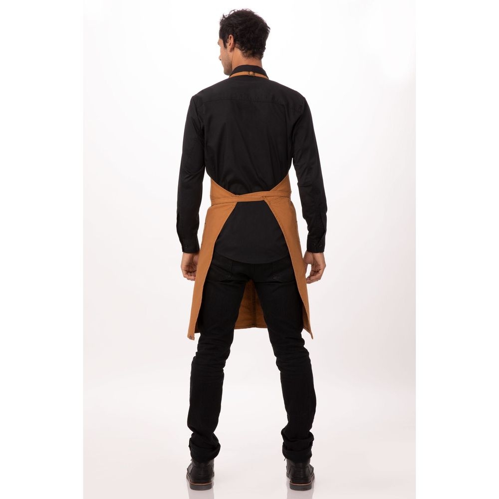 Chef Works Nut Meg Rockford Bib Apron, 34 inch Long x 30 inch Wide