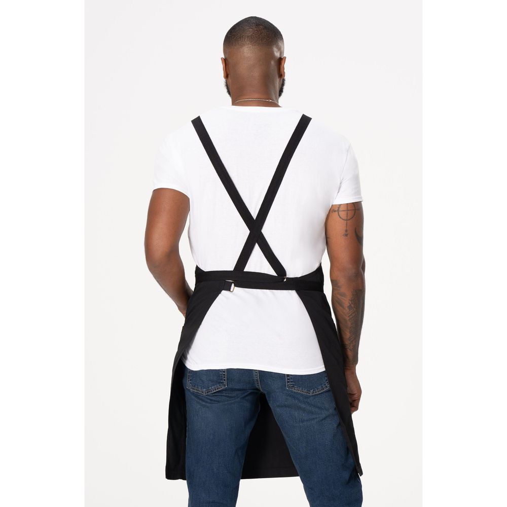 Chef Works Black Lockharte Bib Canvas Apron For Unisex, 33.5 Inch Long X 31.5 Inch Wide