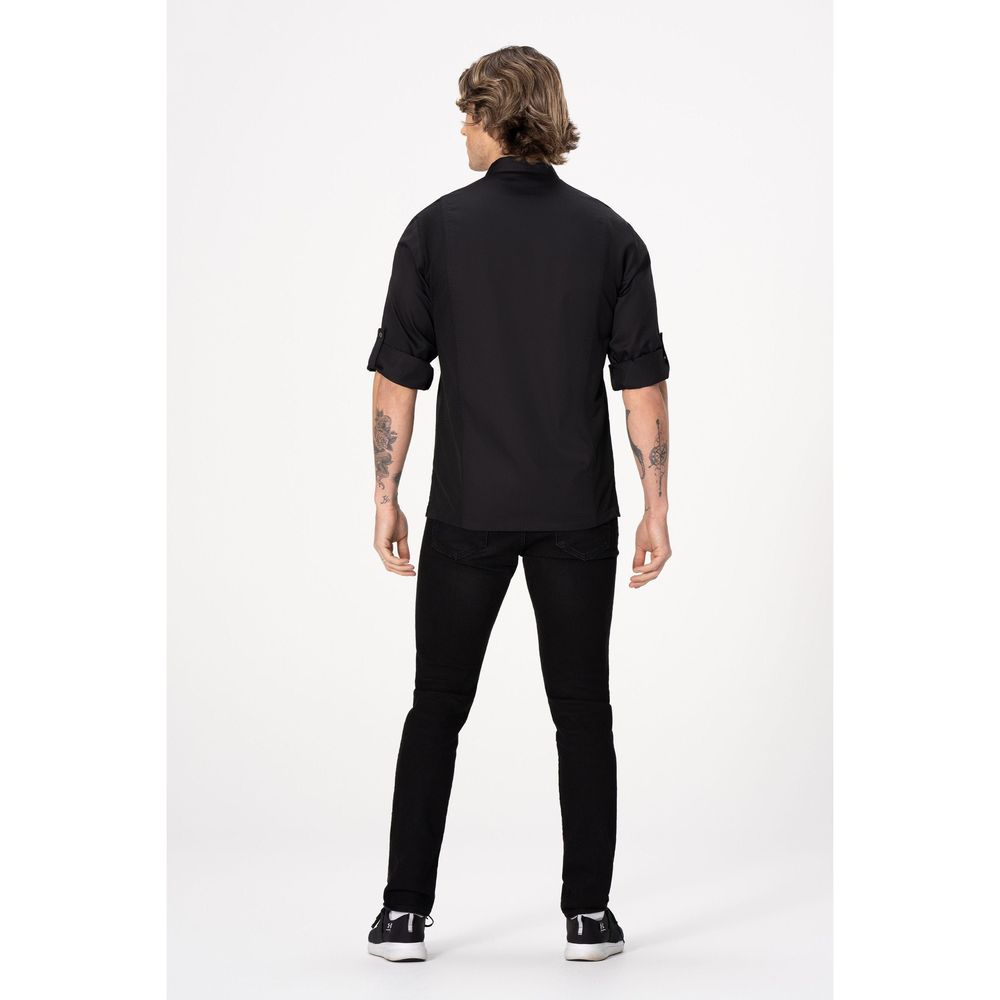 Chef Works Black 2XL Modern Fit Lansing Chef Coat for Men
