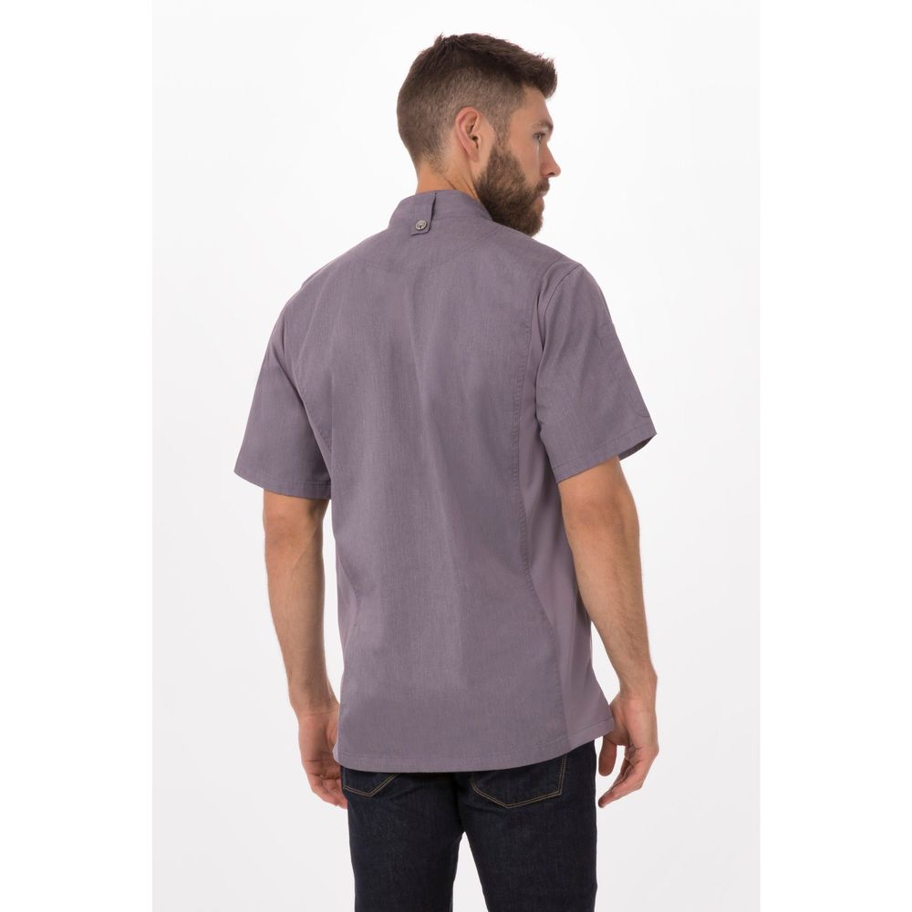 Chef Works Purple Small Modern Fit Springfield Chef Coat for Men