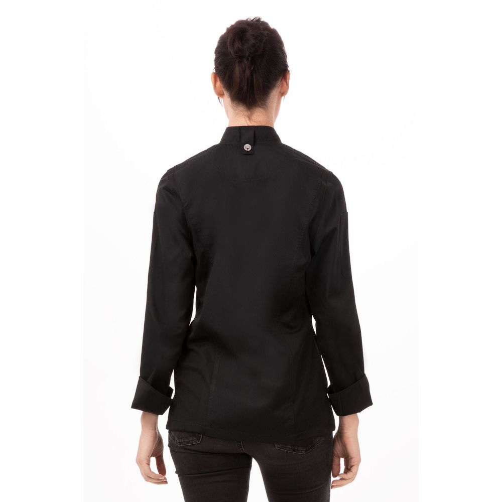 Chef Works Black Extra Large Modern Fit Hartford Chef Coat for Women