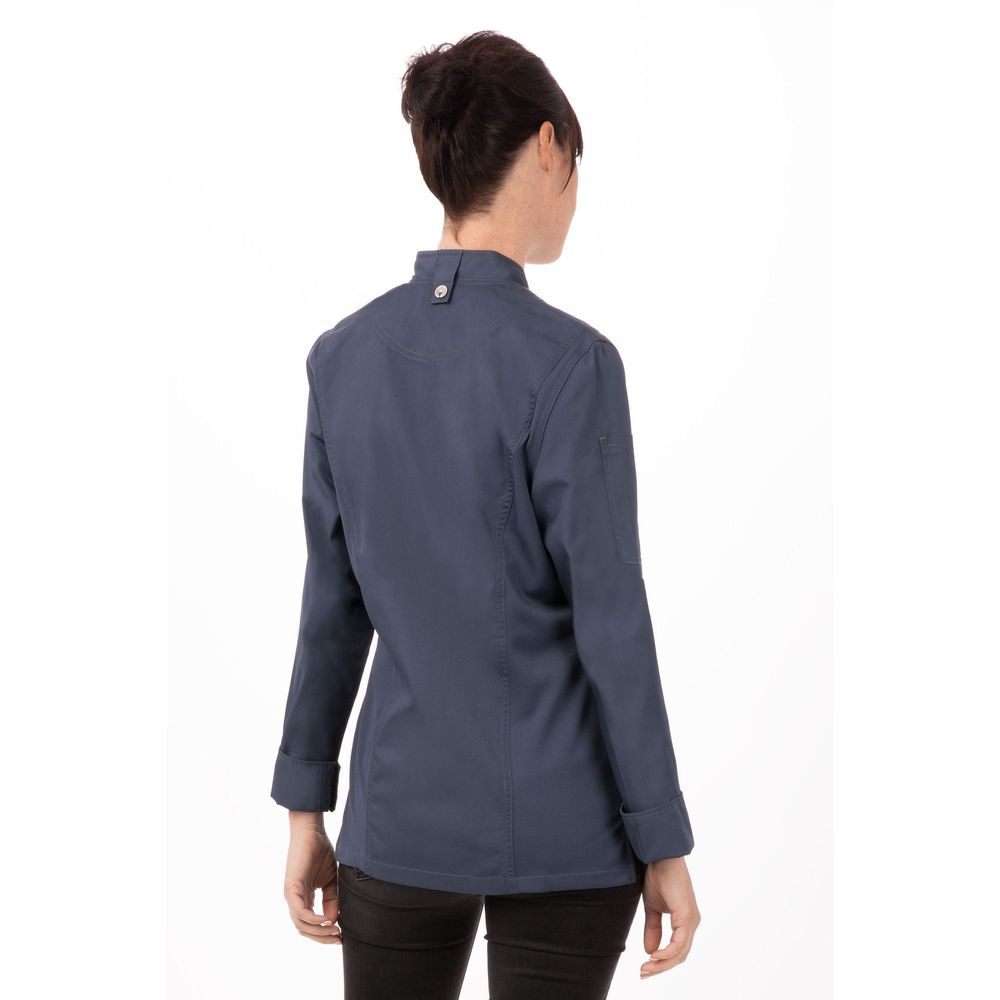 Chef Works Blue Small Modern Fit Hartford Chef Coat for Women