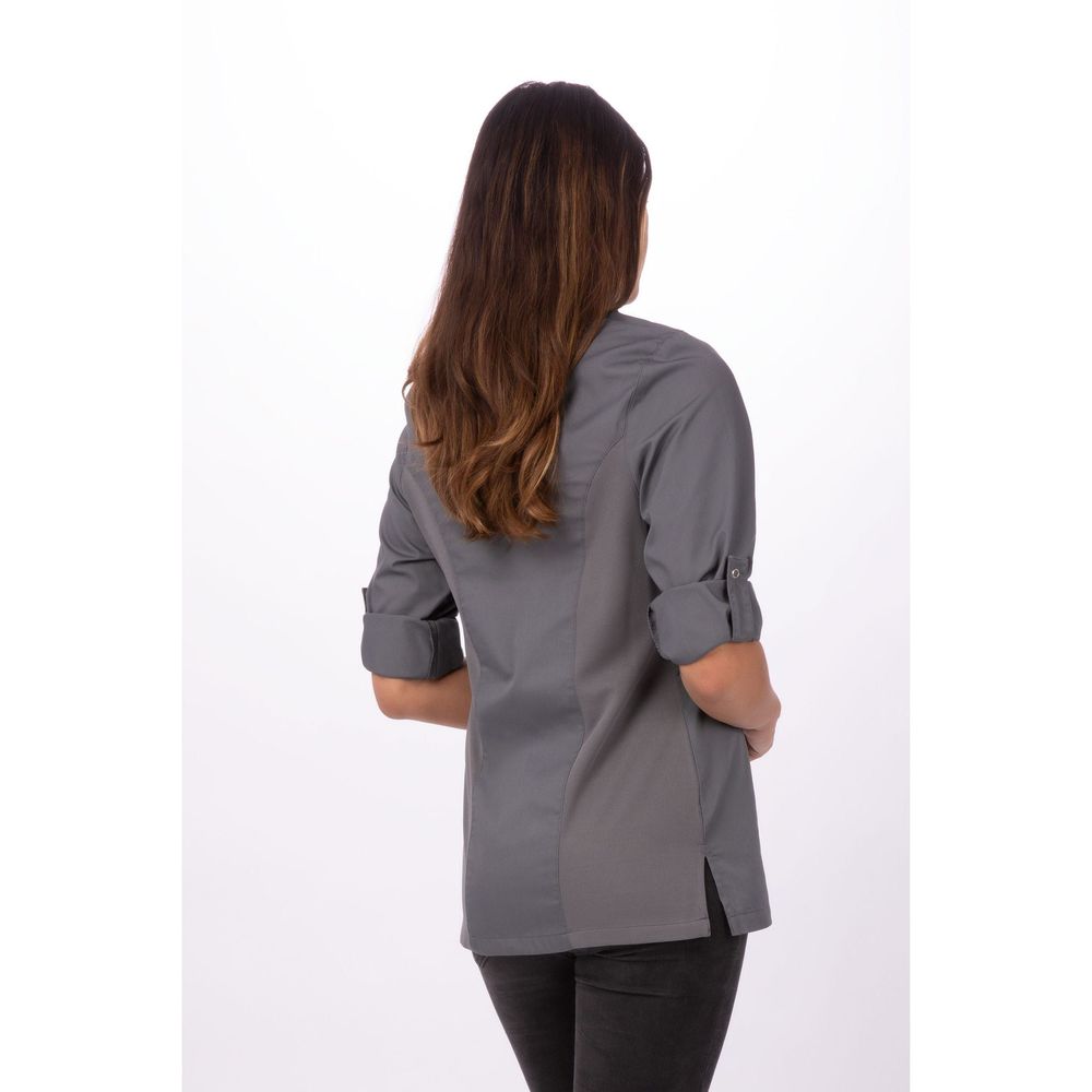 Chef Works Grey 3XL Modern Fit Lansing Chef Coat for Women