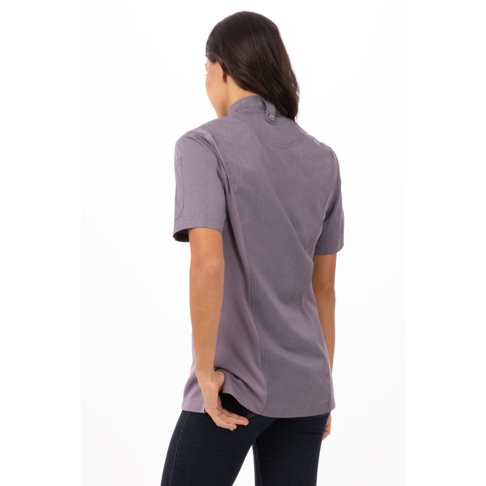 Chef Works Purple Small Modern Fit Springfield Chef Coat for Women