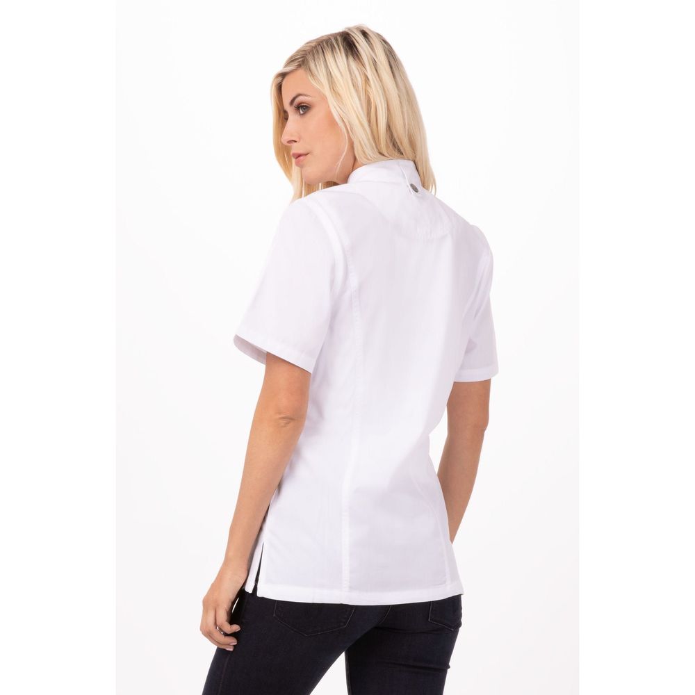 Chef Works White Small Modern Fit Springfield Chef Coat for Women