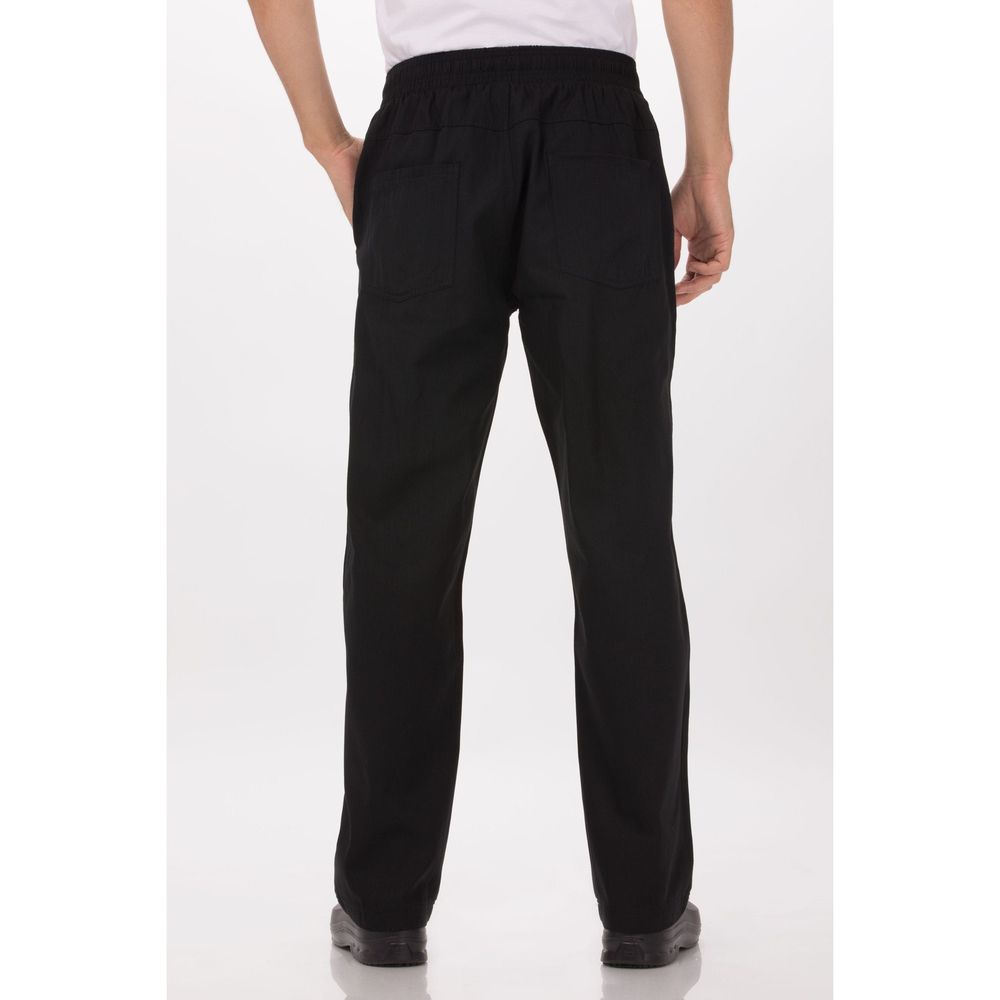 Chef Works Black Extra Small Generous Fit Better Built Baggy Chef Pant for Men