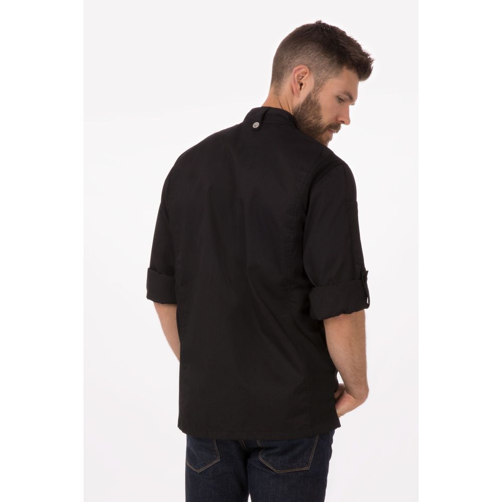 Chef Works Black 2XL Modern Fit Bowden Chef Coat for Unisex