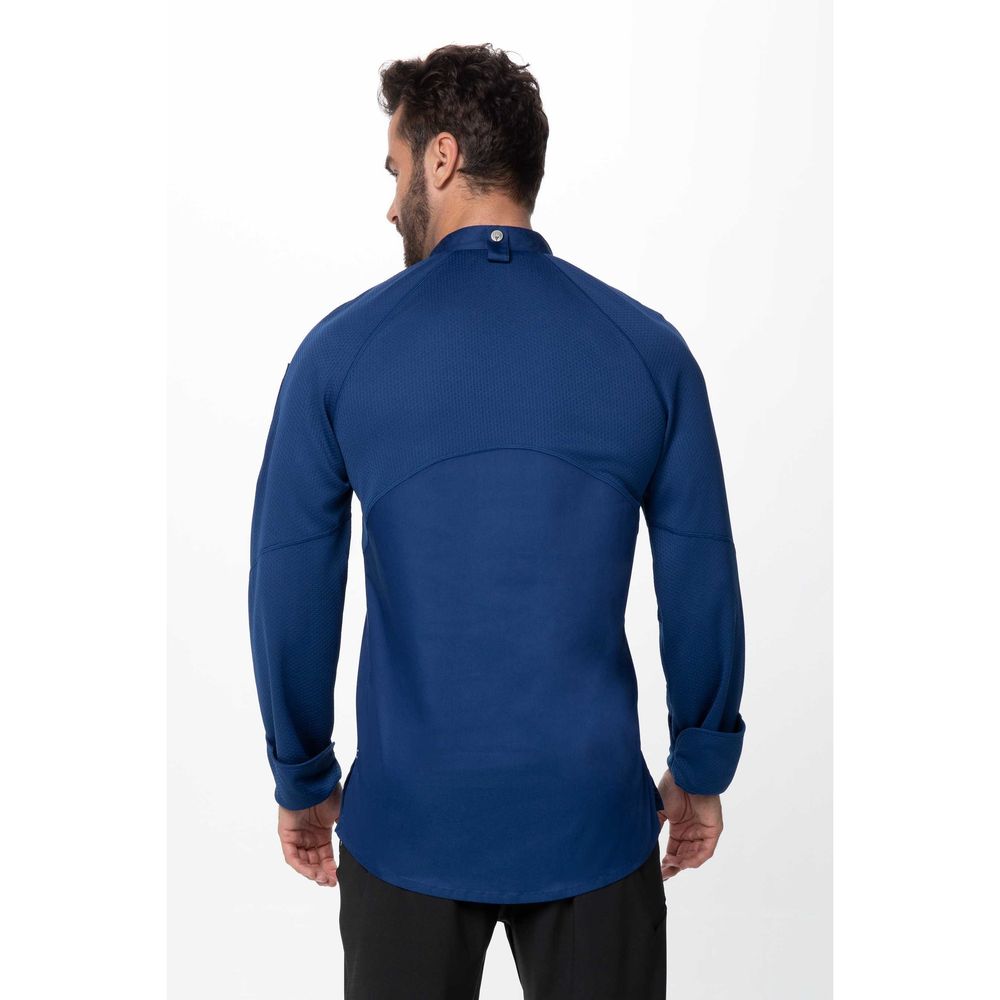 Chef Works Ocean Blue Medium Modern Fit Nepal Chef Coat for Men