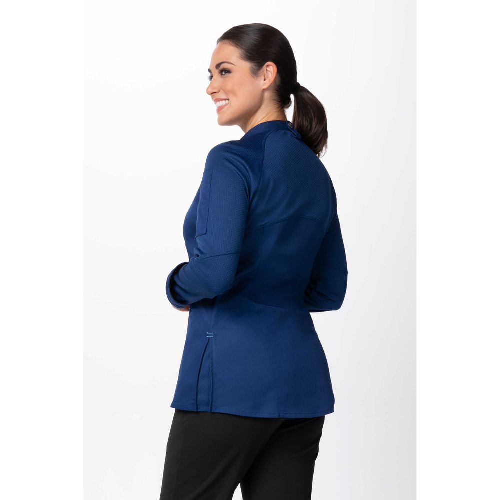 Chef Works Ocean Blue Small Modern Fit Nepal Chef Coat for Women