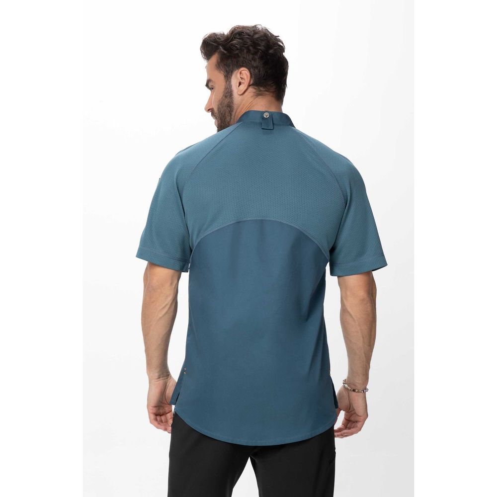 Chef Works Teal Large Modern Fit Varkala Chef Coat for Men