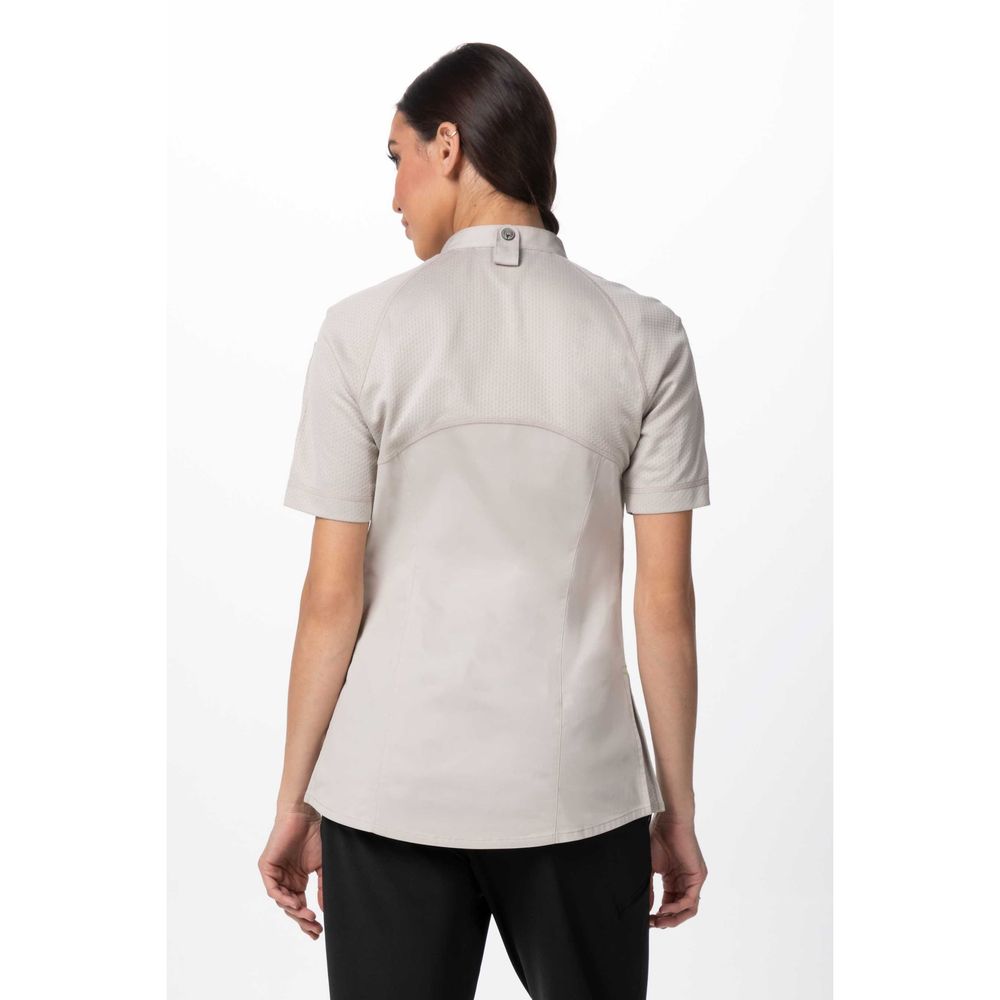 Chef Works Natural Extra Small Modern Fit Varkala Chef Coat for Women