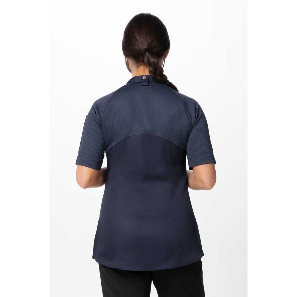 Chef Works Grey Extra Small Modern Fit Arcadia Chef Coat for Women