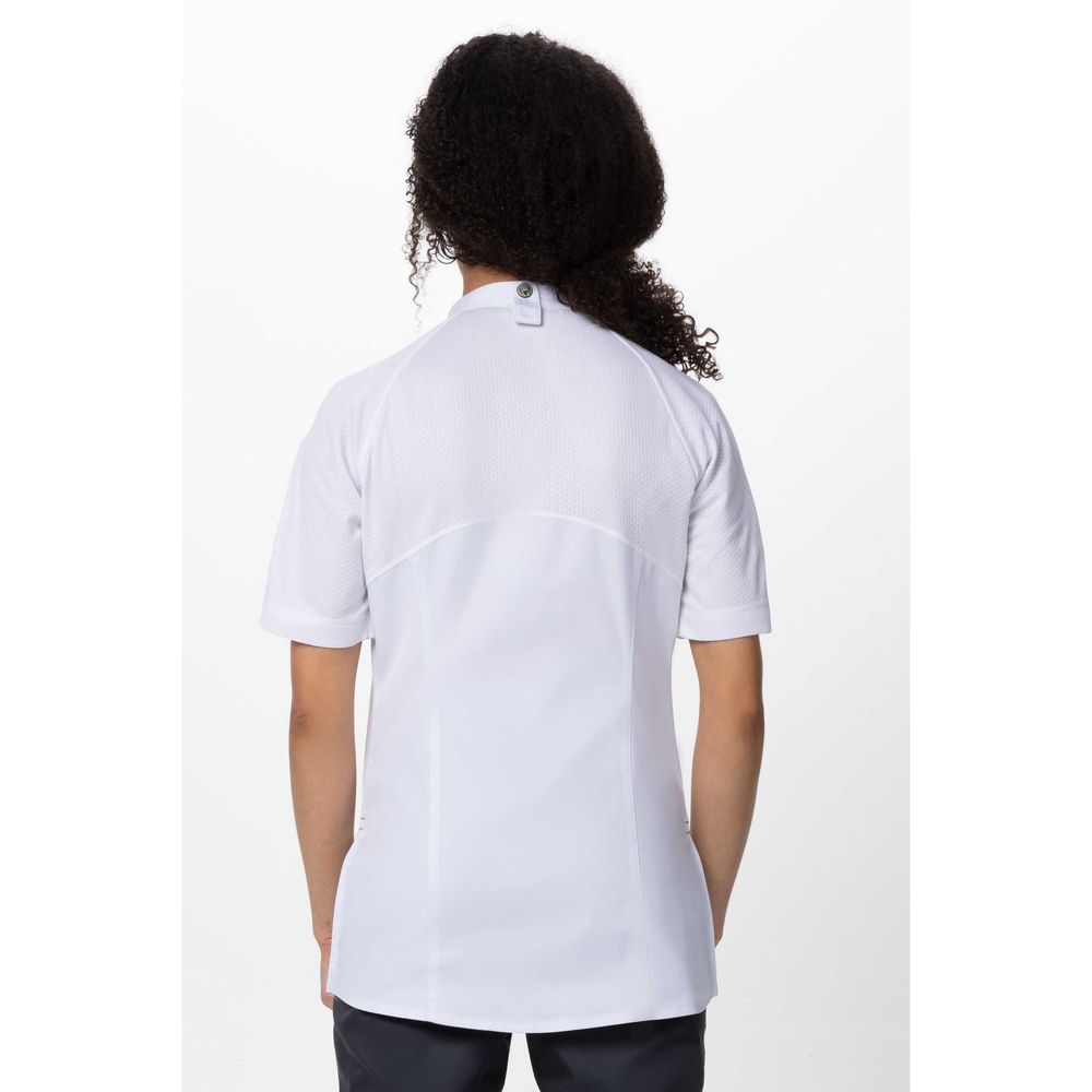 Chef Works White Small Modern Fit Arcadia Chef Coat for Women