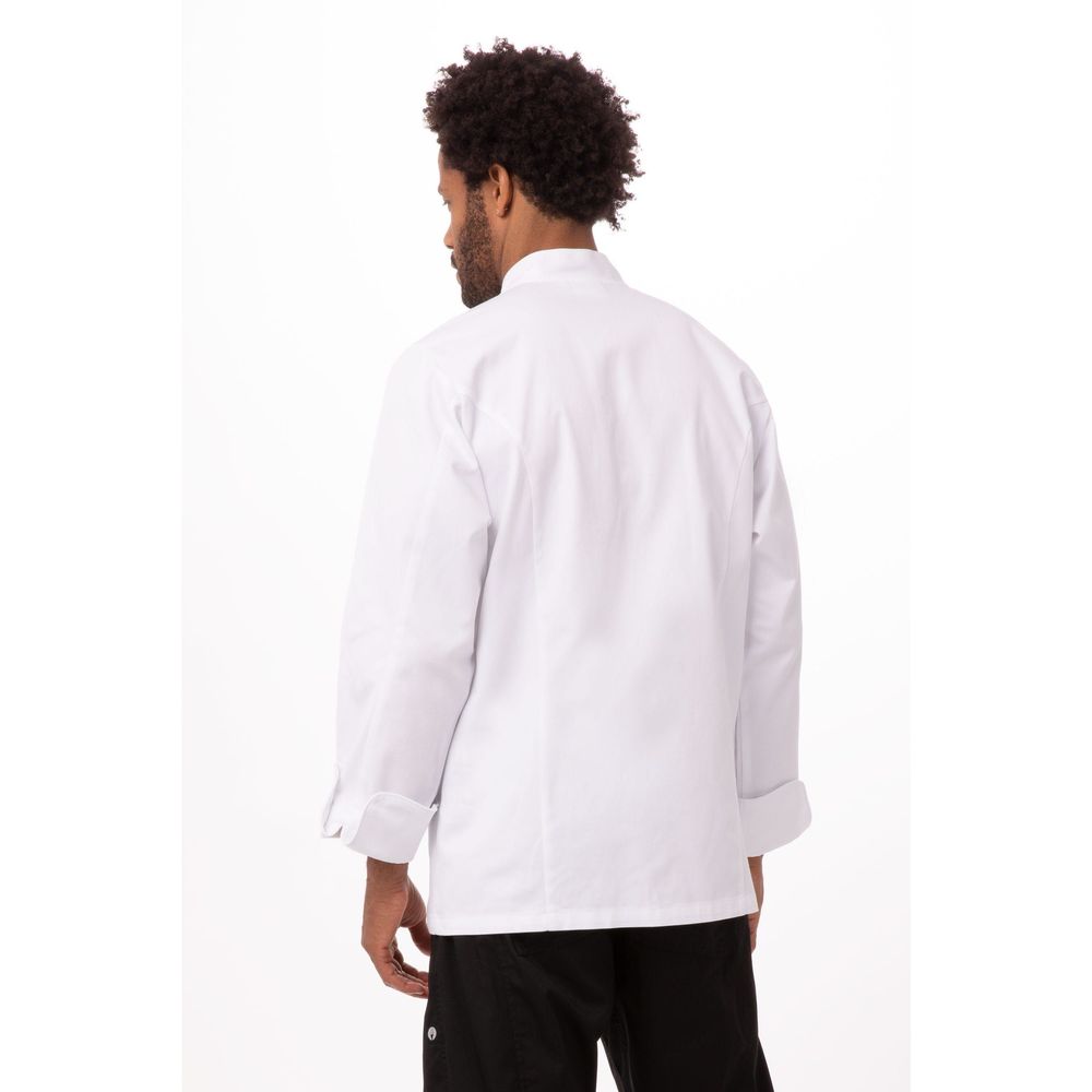Chef Works White Modern Fit Henri Executive Chef Coat for Unisex, 50 inch