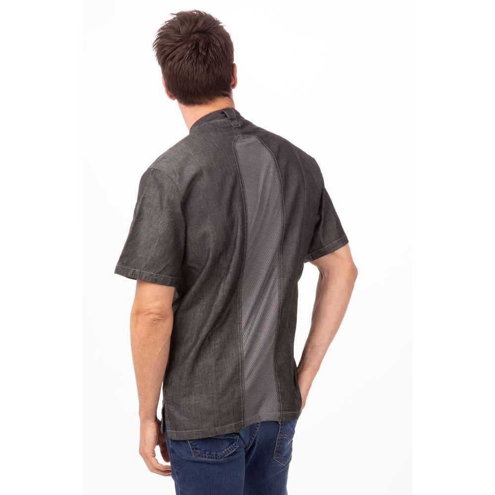 Chef Works Black 3XL Modern Fit Tribeca Executive Chef Coat for Men