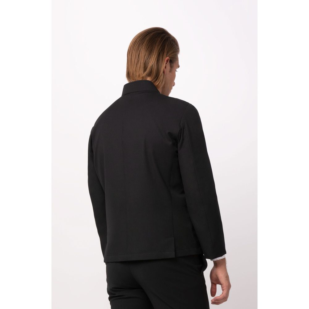 Chef Works Black Black Large Modern Fit Apex Banquet Coat for Men