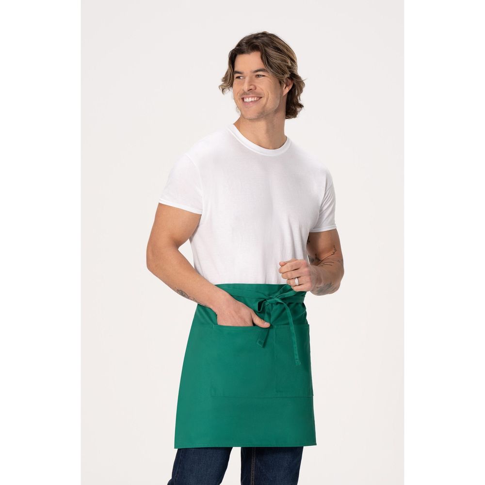 Chef Works Kelly Green Half Bistro Apron, 19 inch Long x 27.5 inch Wide