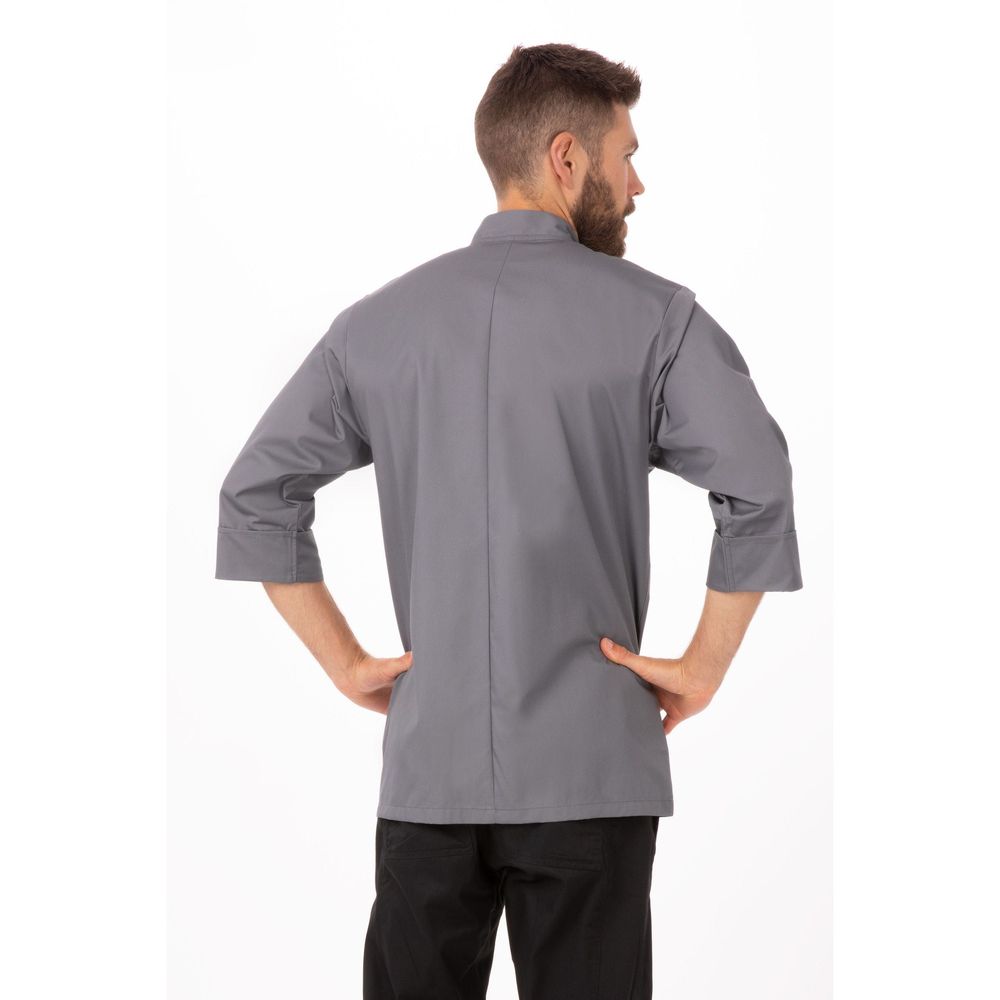 Chef Works Grey 5XL Classic Fit Morocco Chef Coat for Unisex