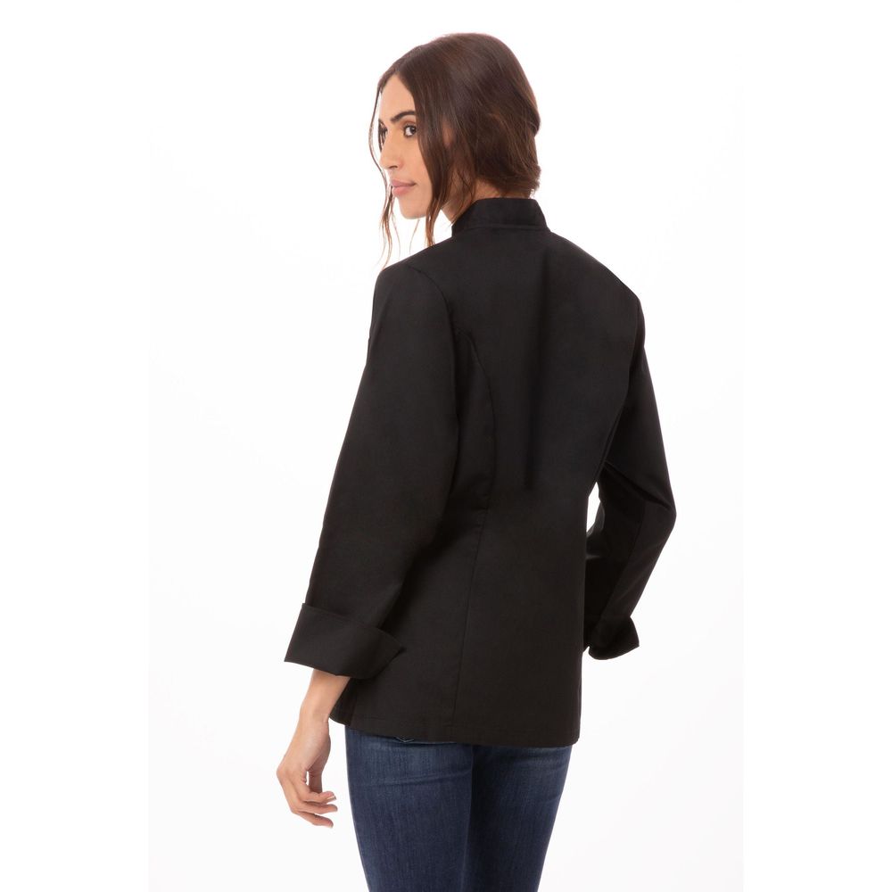 Chef Works Black 2XL Classic Fit Sofia Chef Coat for Women