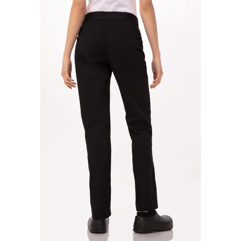 Chef Works Black 2XL Classic Fit Lightweight Slim Chef Pant for Women
