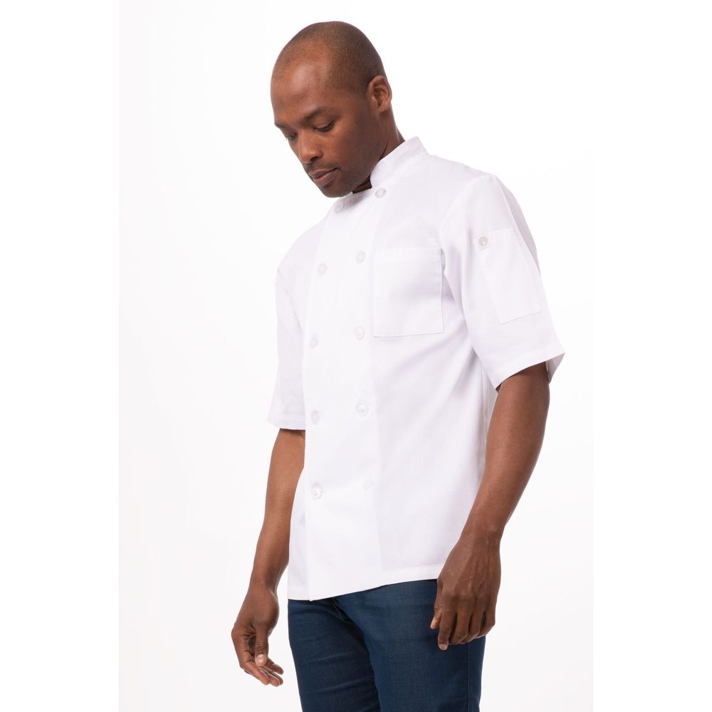 Chef Works White Small Classic Fit Volnay Chef Coat for Unisex