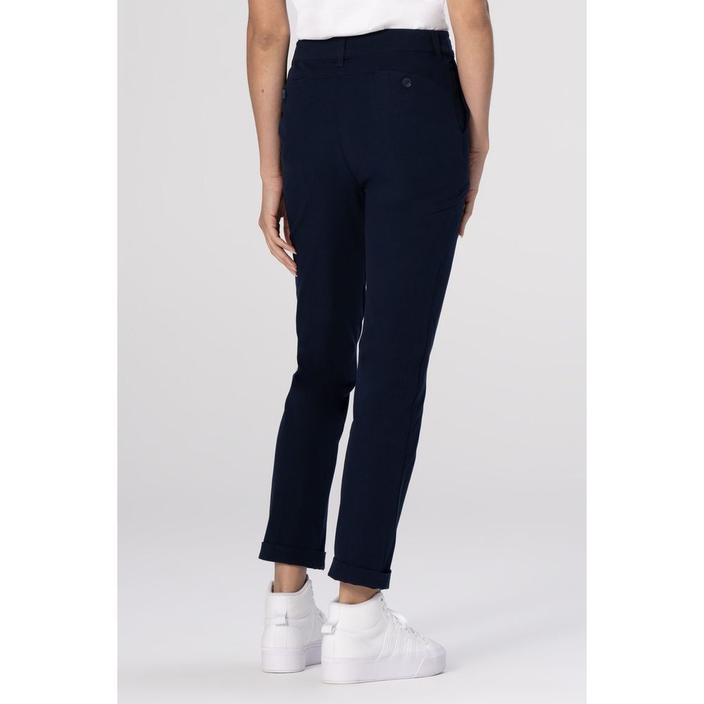 Chef Works Black Chino Poly Stretch Pant For Women, 4 Inch