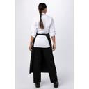 Chef Works Black Sustainable Bistro Apron for Unisex, 32 inch Long x 27.5 inch Wide