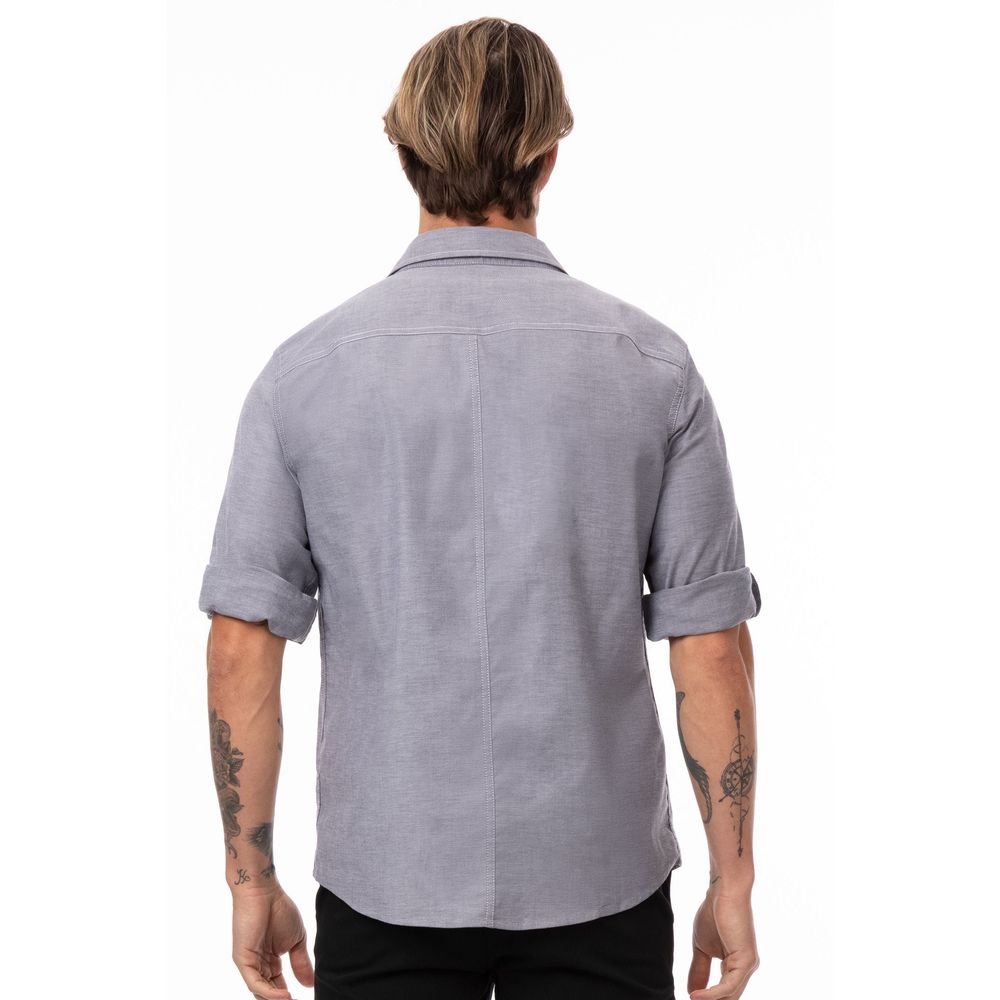Chef Works Charcoal 2XL Modern Oxford Classic Shirt for Men