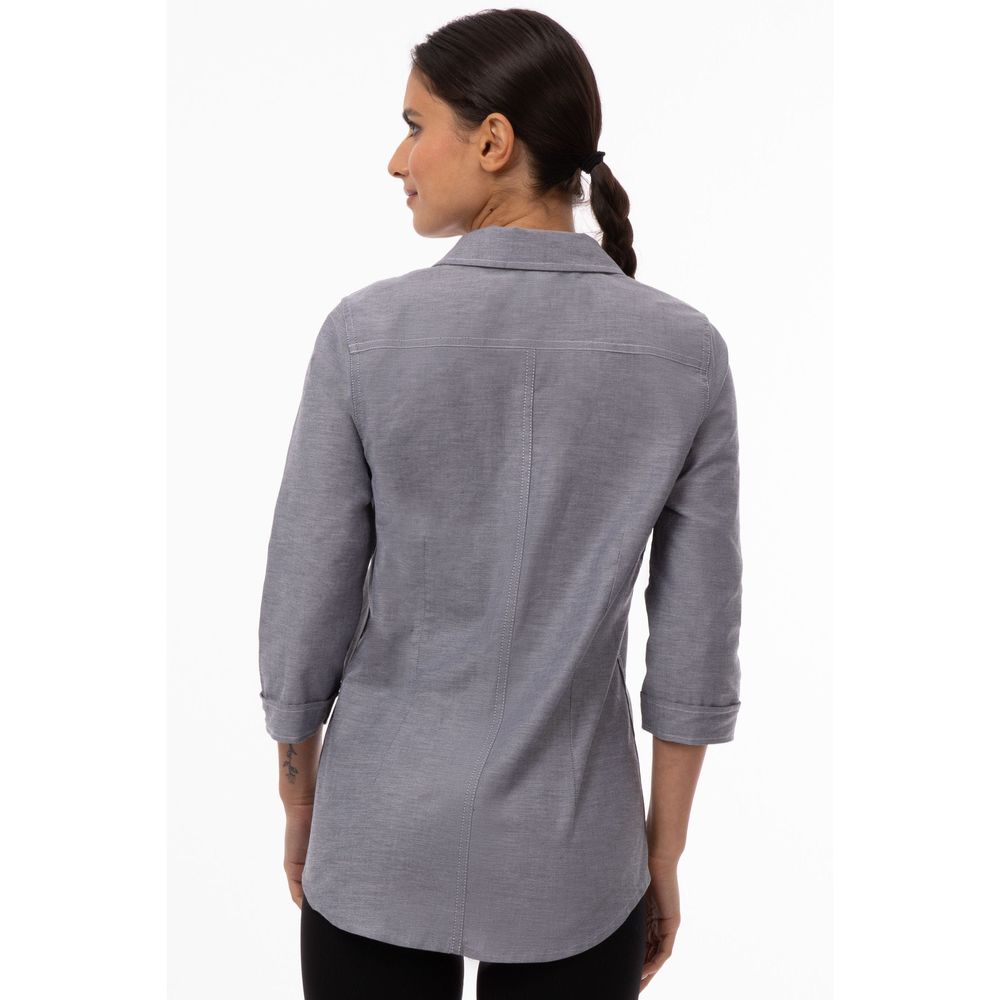 Chef Works Charcoal 3XL Modern Oxford Classic Shirt for Women