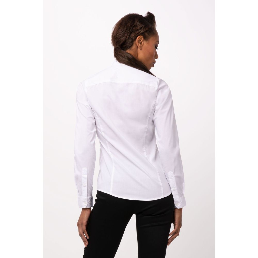 Chef Works White Small Modern Fit Formel Shirt for Women