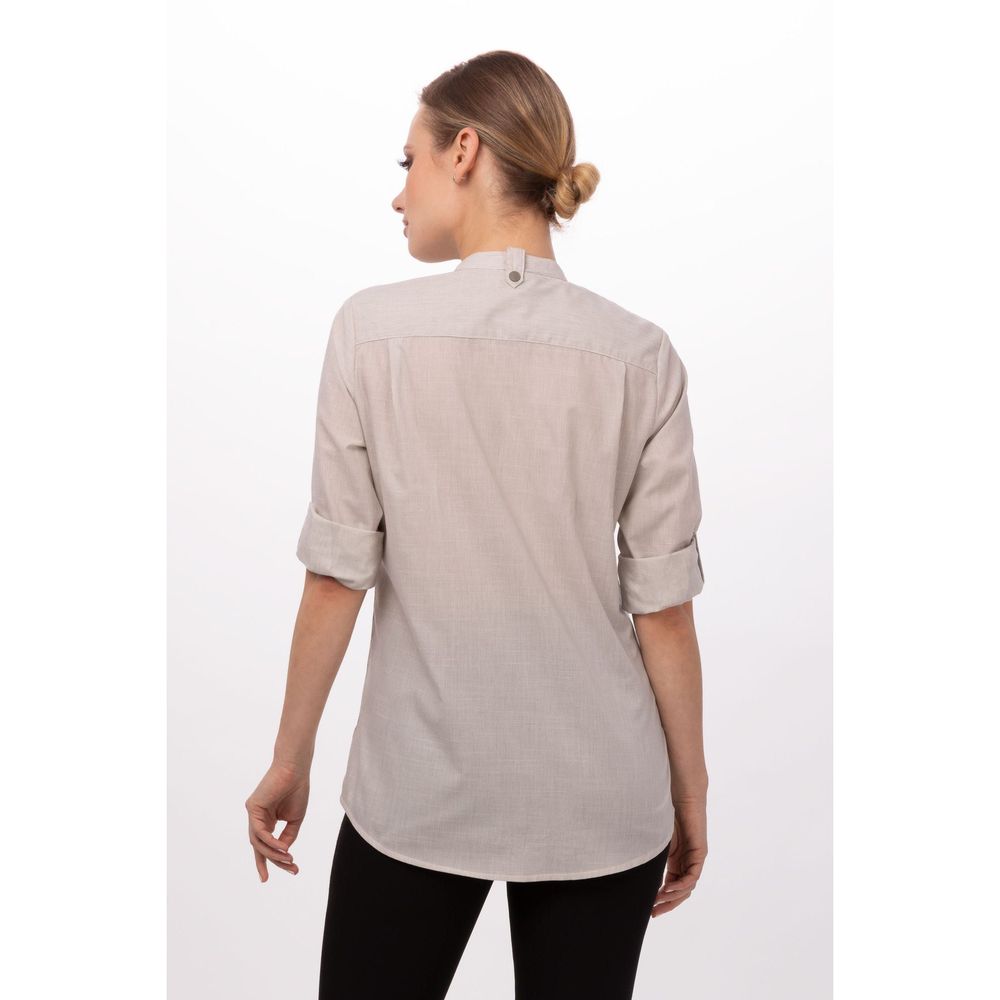 Chef Works Natural Extra Large Classic Fit Verismo Shirt for Women