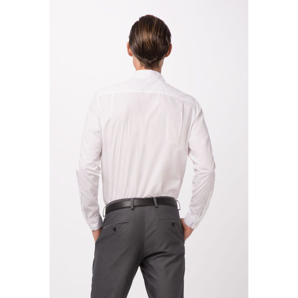 Chef Works White Medium Modern Fit Deco Shirt for Men