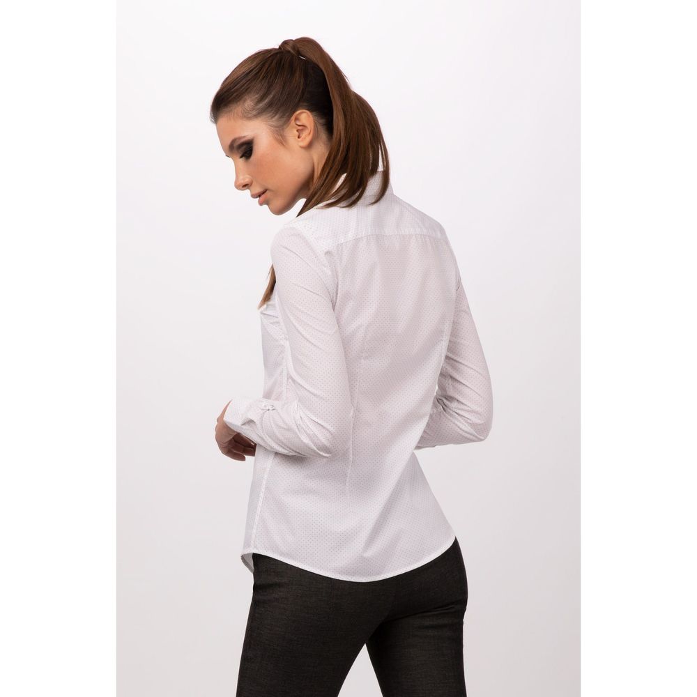 Chef Works White Extra Large Classic Fit Deco Shirt for Women