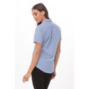 Chef Works Blue 2XL Modern Gingham Short Sleeve Dress Shirt for Women