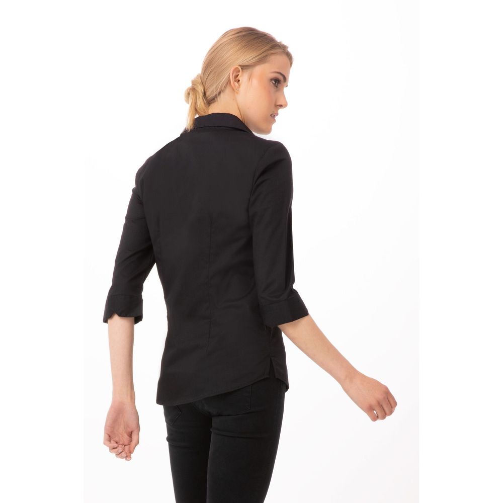 Chef Works Black 3XL Slim Fit Finesse Shirt for Women